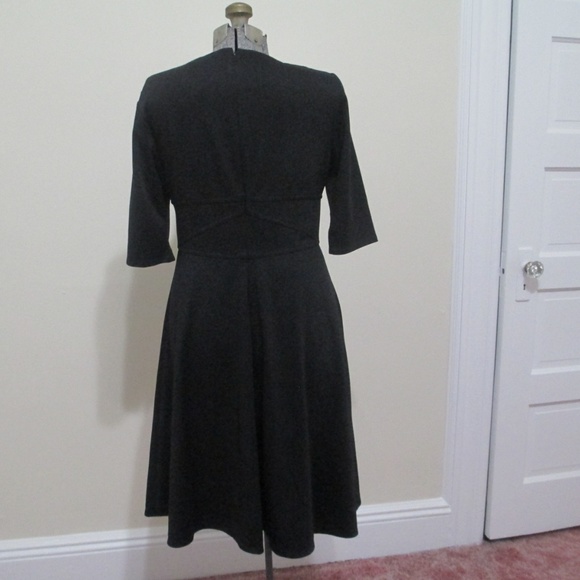 Z Spoke Black L/S Ponte Dress Sz 8 - Picture 4 of 7